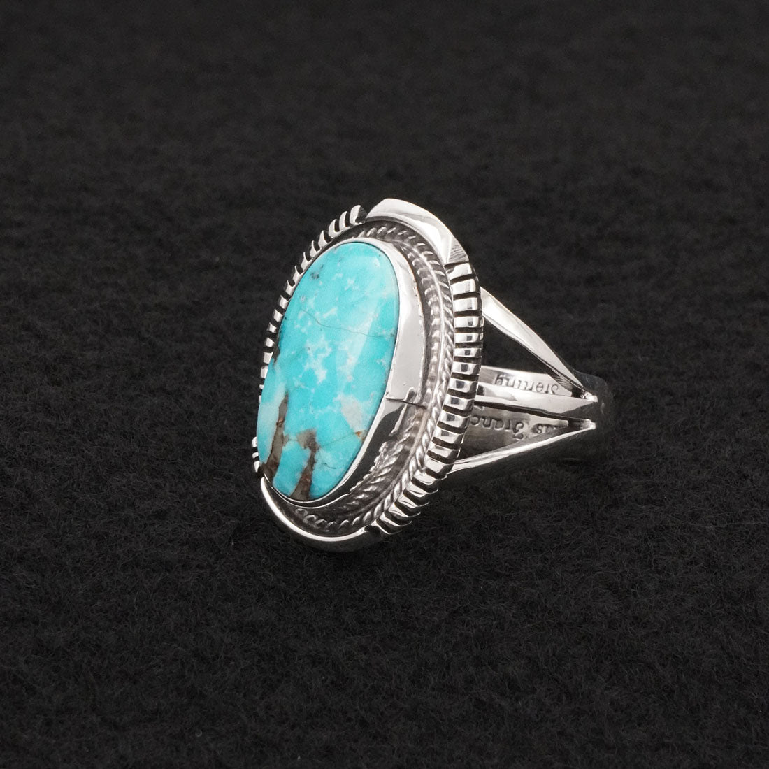 Thomas Francisco Turquoise & Sterling Silver Ring Size 6.5