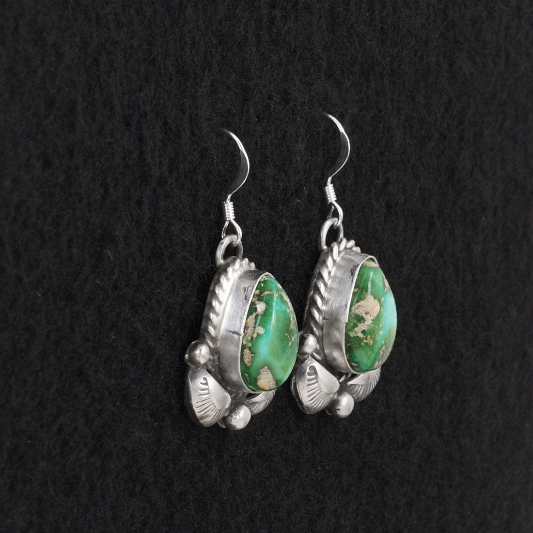 Vernon Johnson Turquoise & Sterling Silver Squash Blossom Set