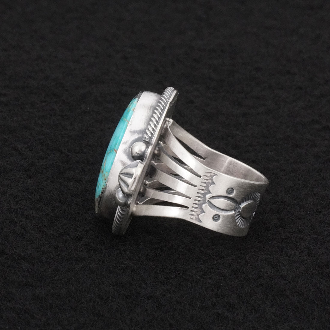 Daniel Benally Turquoise & Sterling Silver Ring Size 7