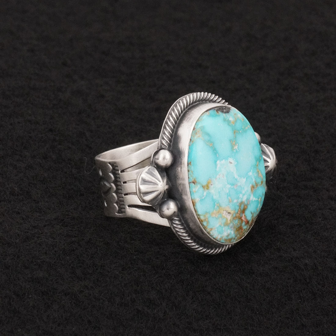 Daniel Benally Turquoise & Sterling Silver Ring Size 7