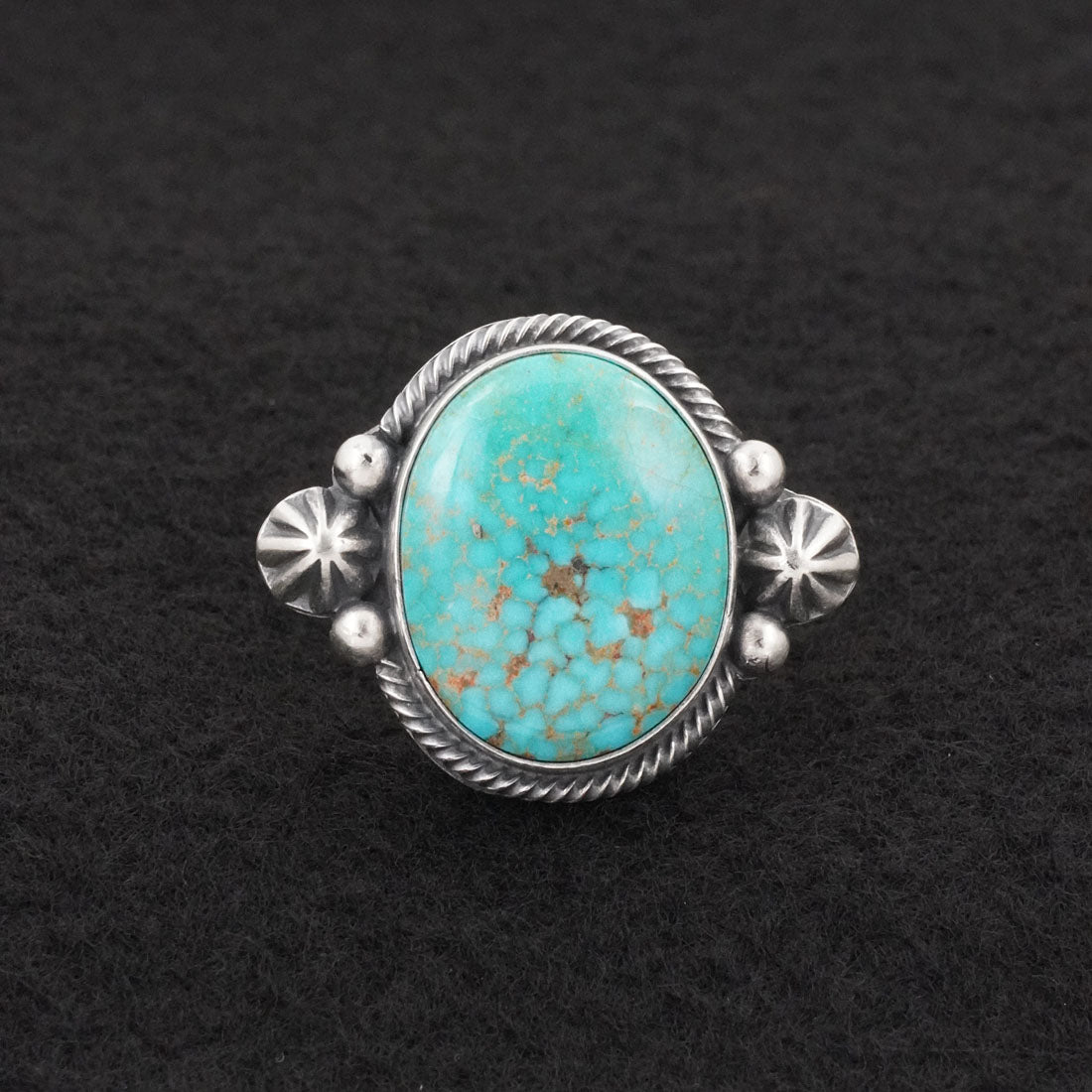Daniel Benally Turquoise & Sterling Silver Ring Size 8