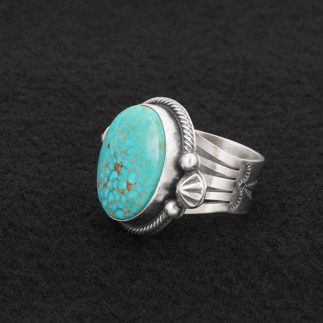 Daniel Benally Turquoise & Sterling Silver Ring Size 8