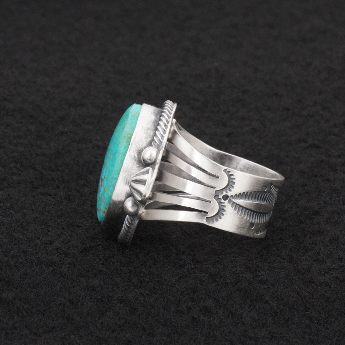 Daniel Benally Turquoise & Sterling Silver Ring Size 8