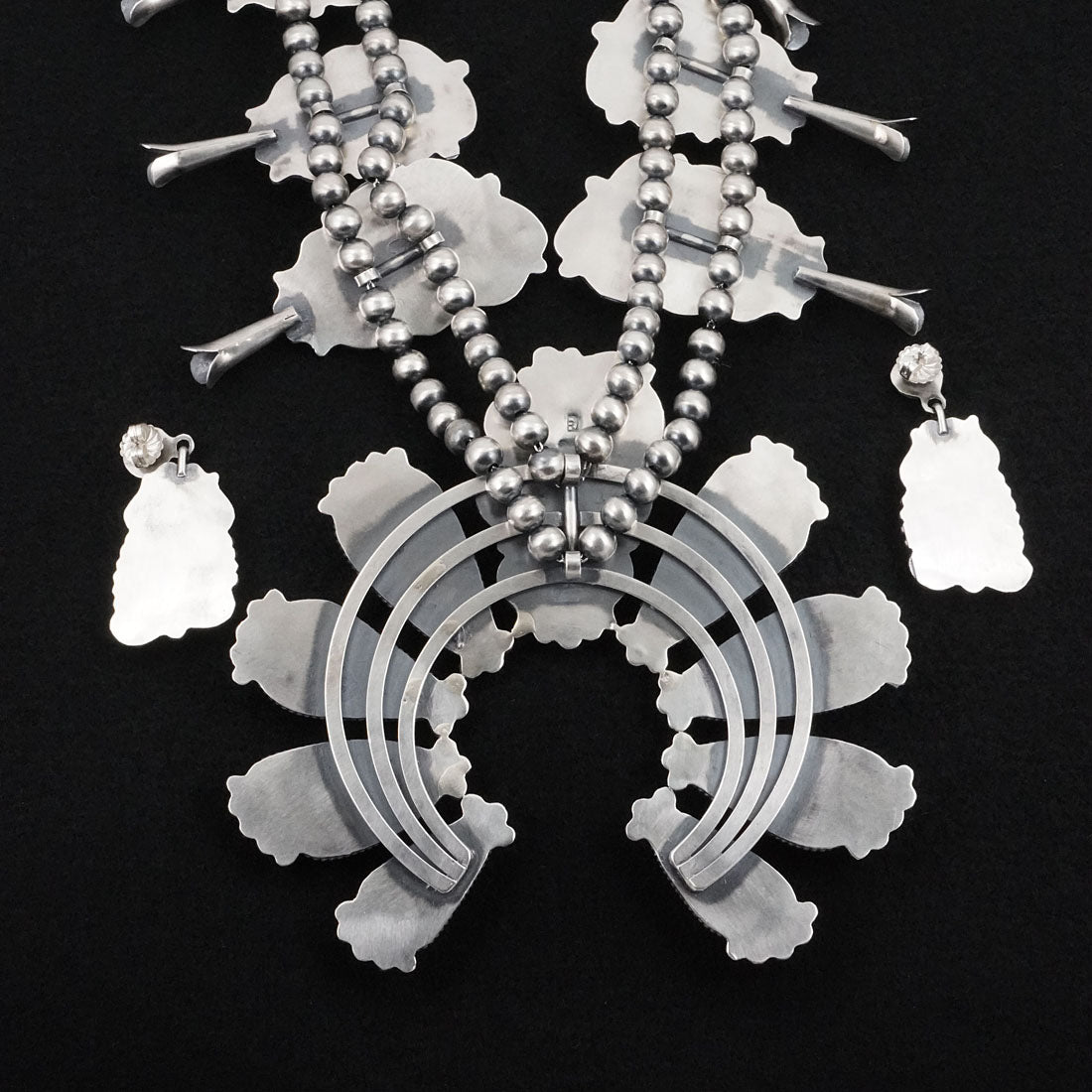 Raymond Delgarito White Buffalo & Sterling Silver Necklace Set
