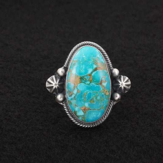 Daniel Benally Turquoise & Sterling Silver Ring Size 10