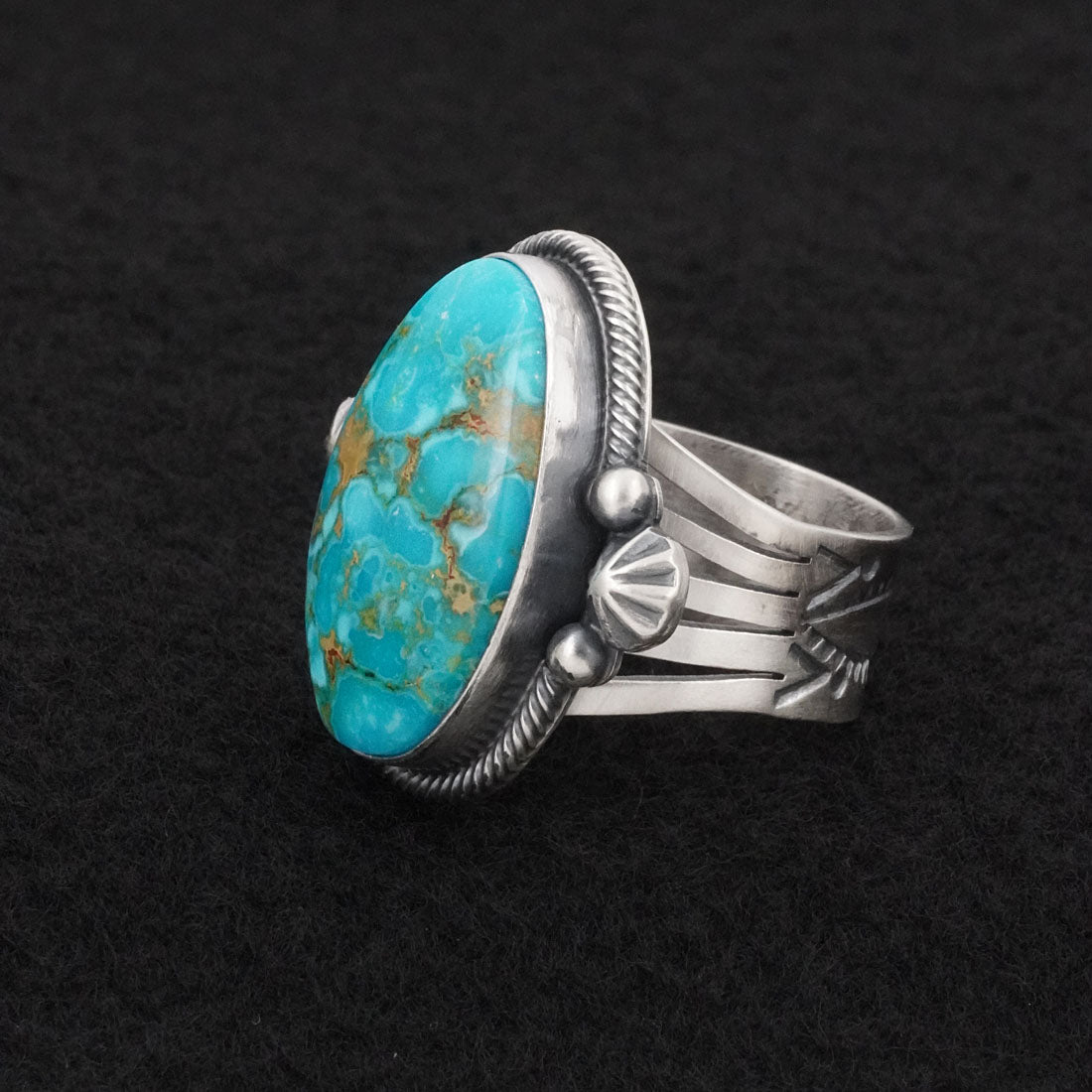 Daniel Benally Turquoise & Sterling Silver Ring Size 10