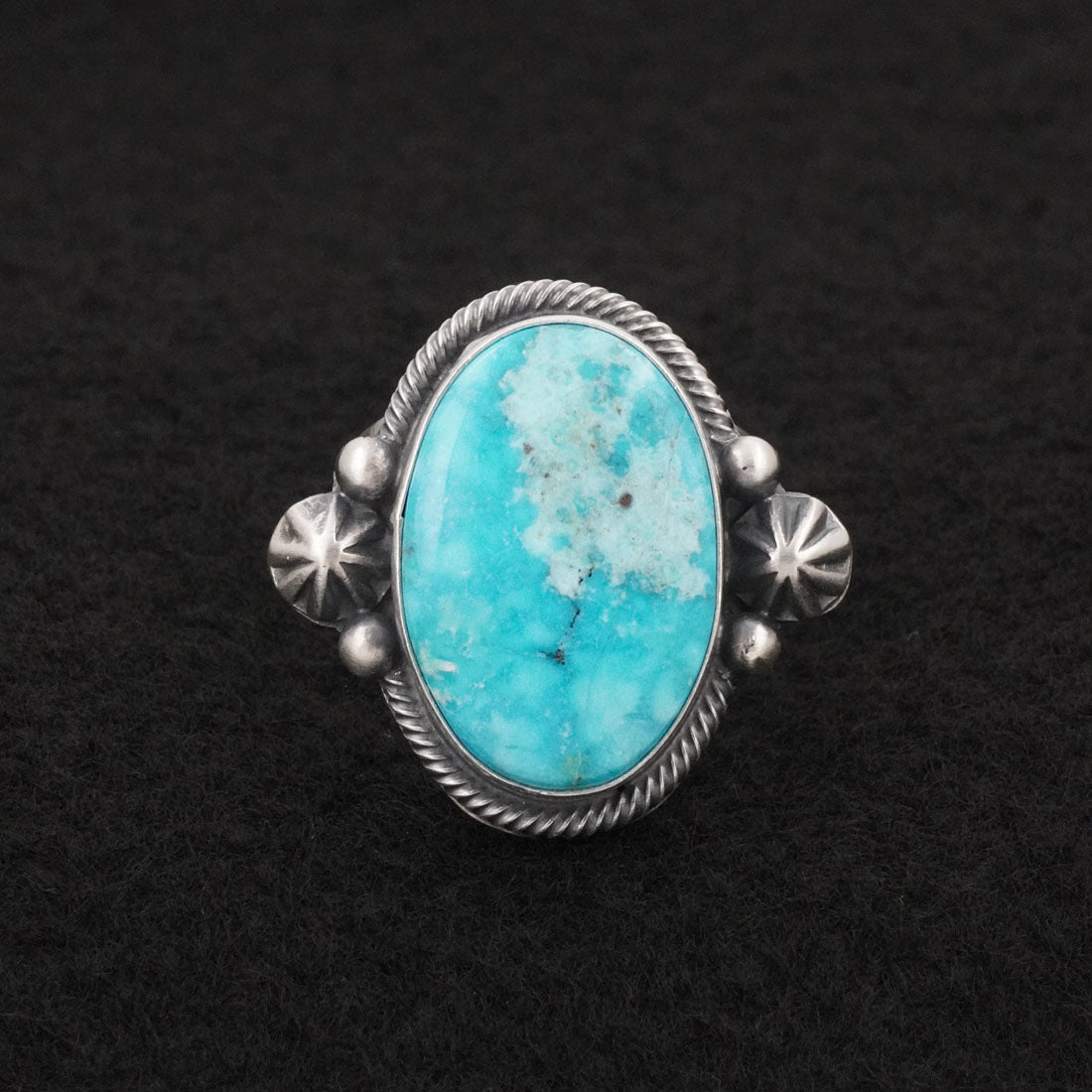 Daniel Benally Turquoise & Sterling Silver Ring Size 9