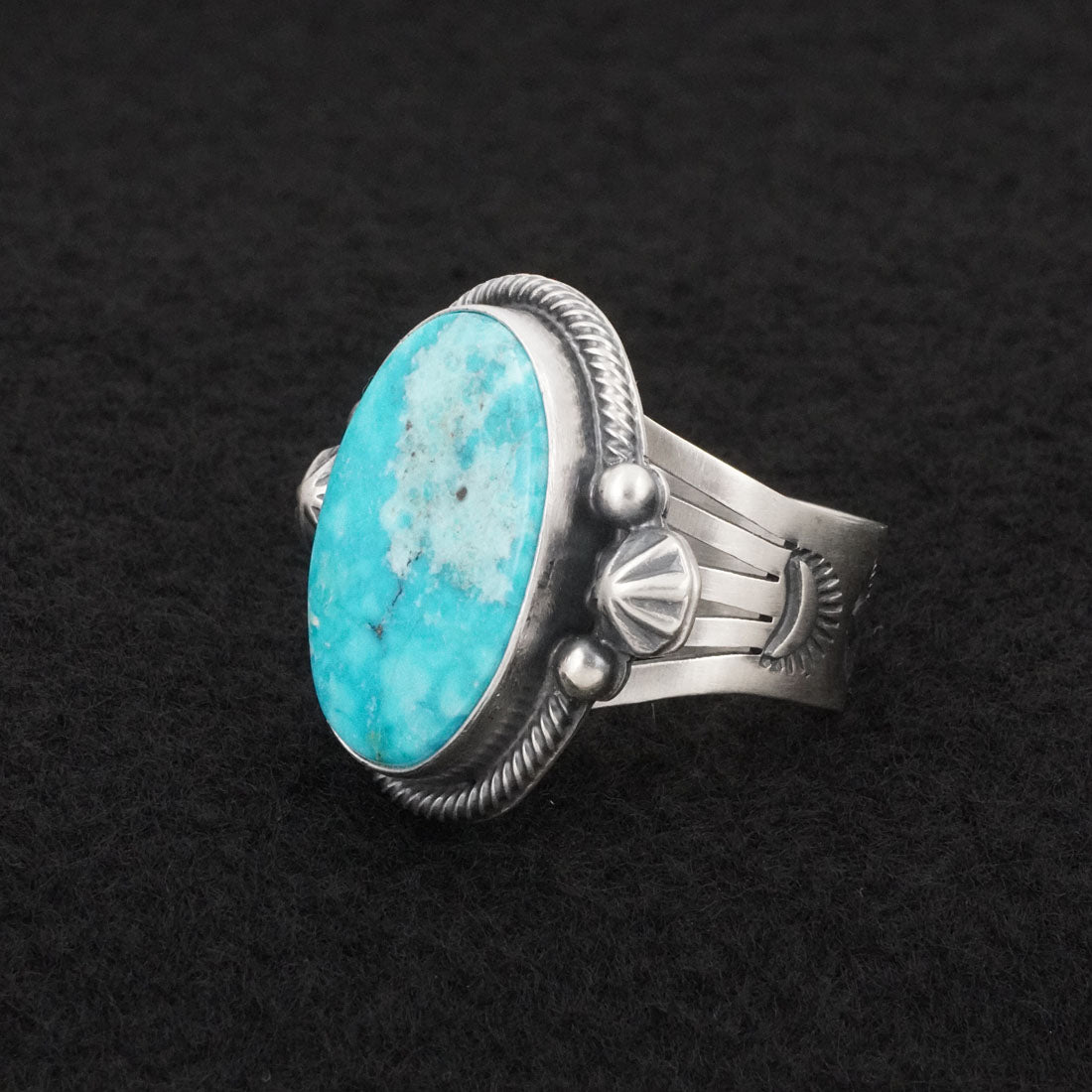 Daniel Benally Turquoise & Sterling Silver Ring Size 9