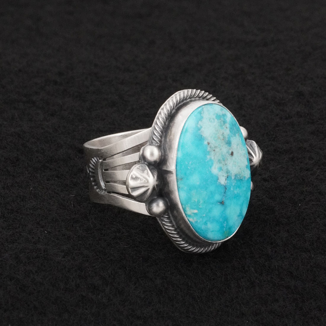 Daniel Benally Turquoise & Sterling Silver Ring Size 9