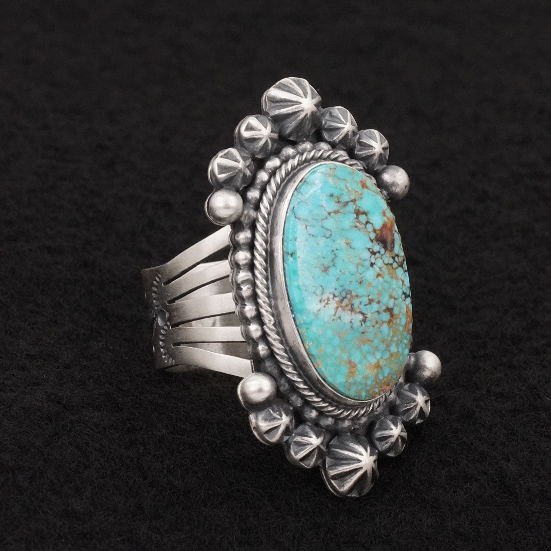 Daniel Benally Turquoise & Sterling Silver Ring Size 8.5