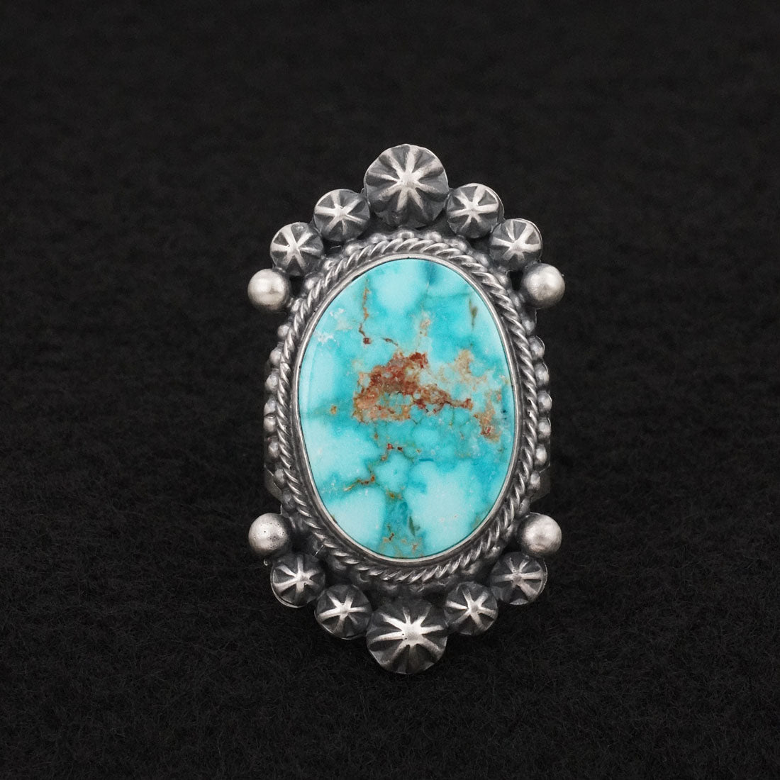 Daniel Benally Turquoise & Sterling Silver Ring Size 9
