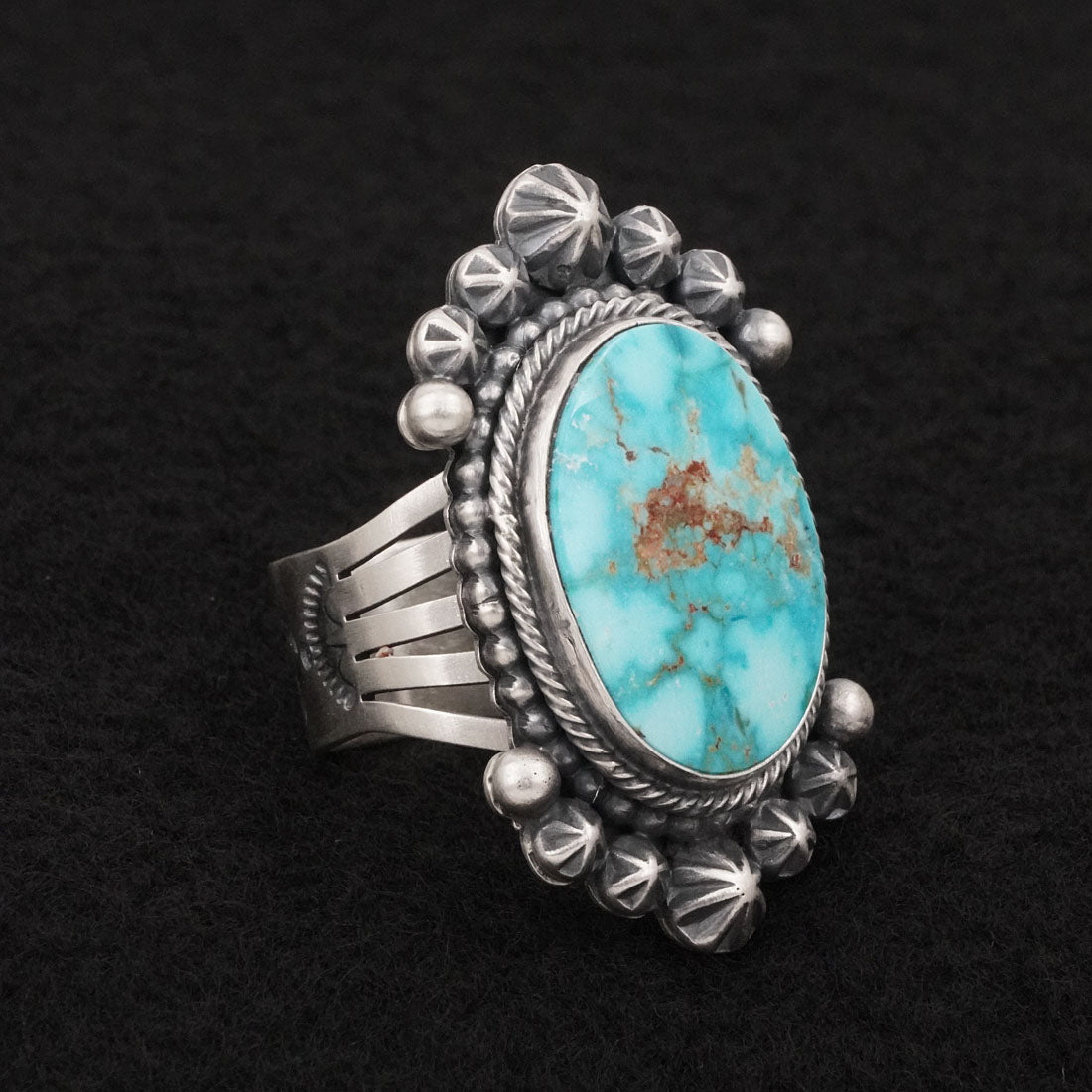 Daniel Benally Turquoise & Sterling Silver Ring Size 9