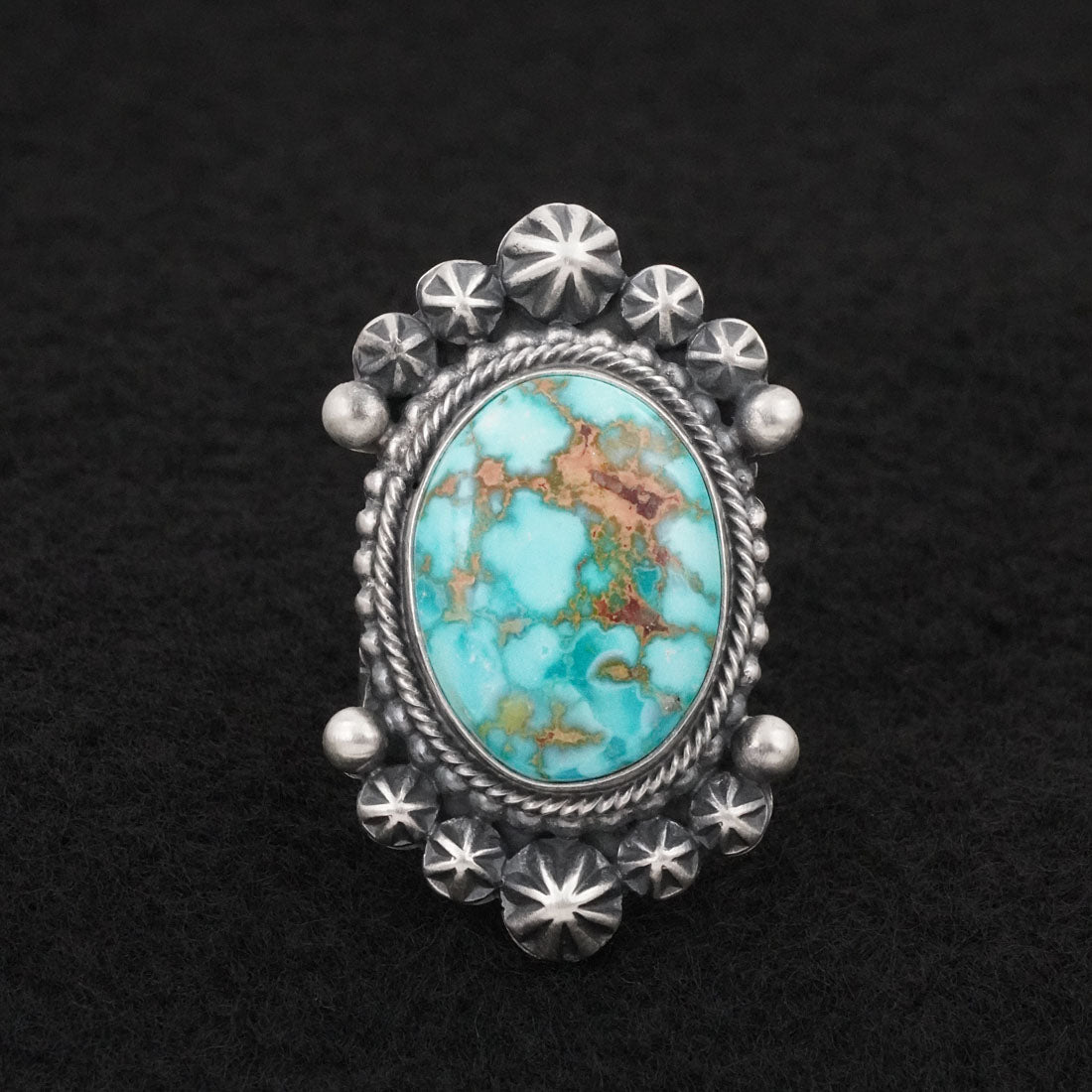 Daniel Benally Turquoise & Sterling Silver Ring Size 7