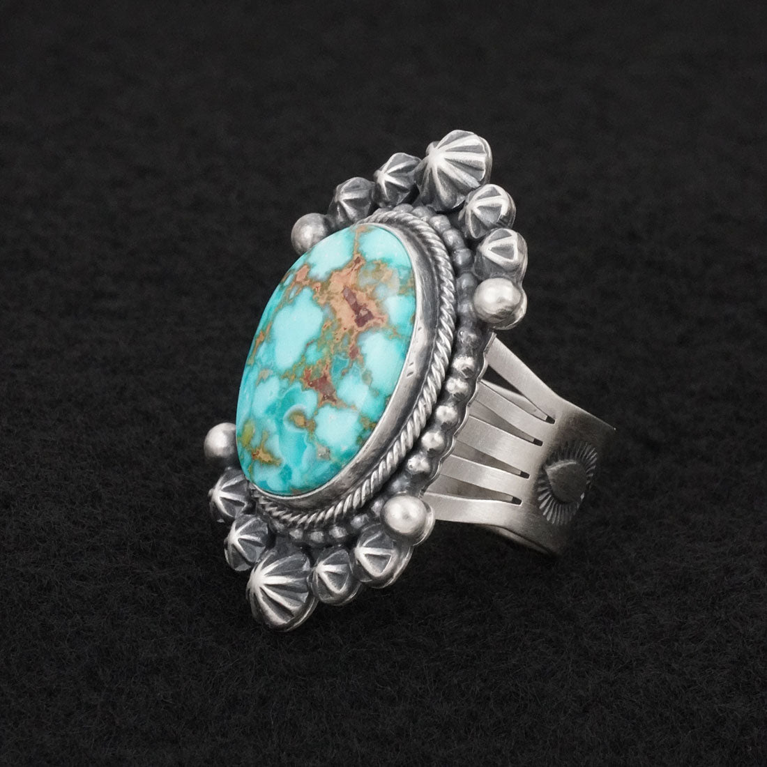 Daniel Benally Turquoise & Sterling Silver Ring Size 7