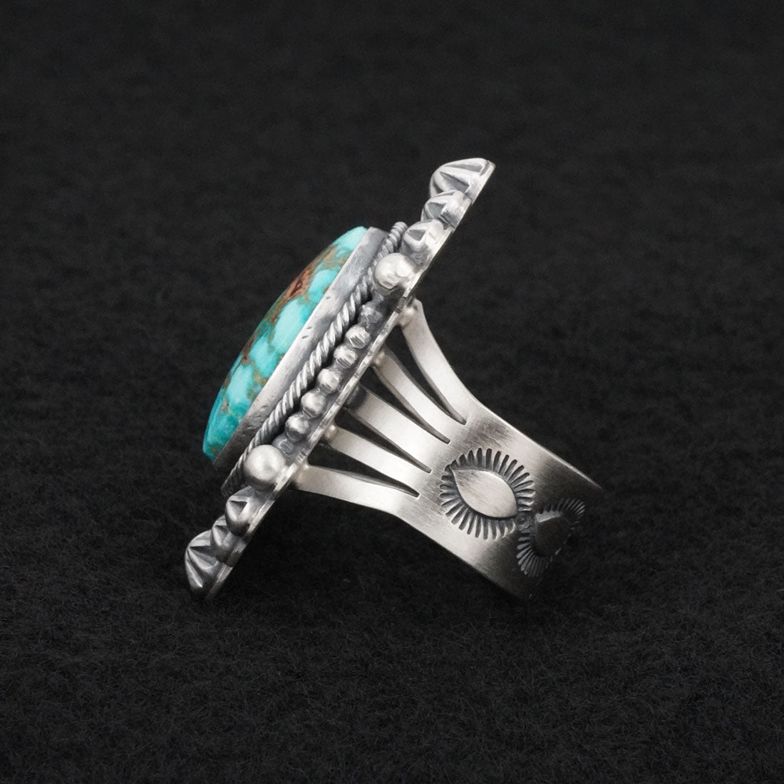 Daniel Benally Turquoise & Sterling Silver Ring Size 7