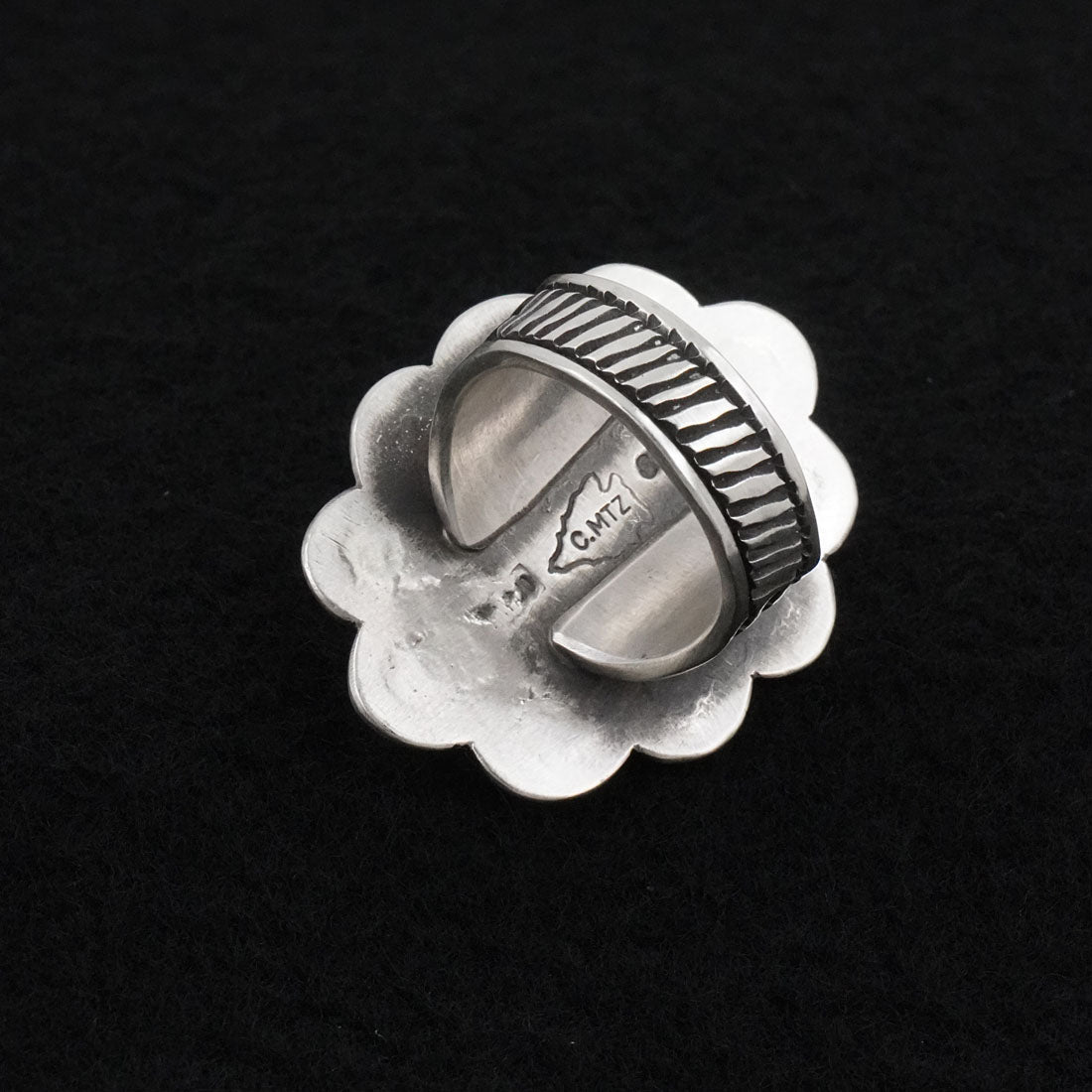 Calvin Martinez Turquoise & Sterling Silver Ring Size 8