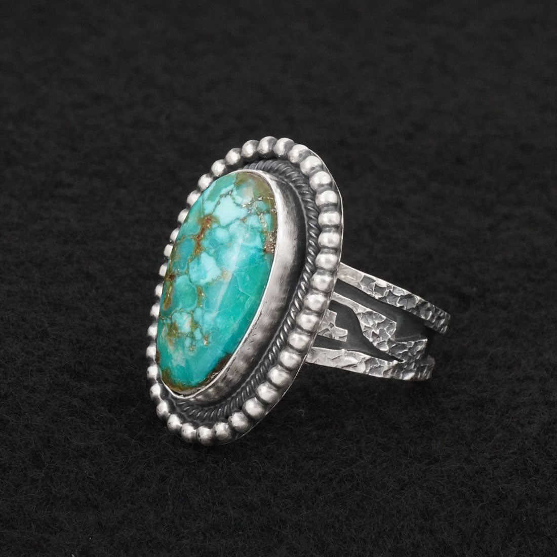 Daniel Benally Turquoise & Sterling Silver Ring Size 10