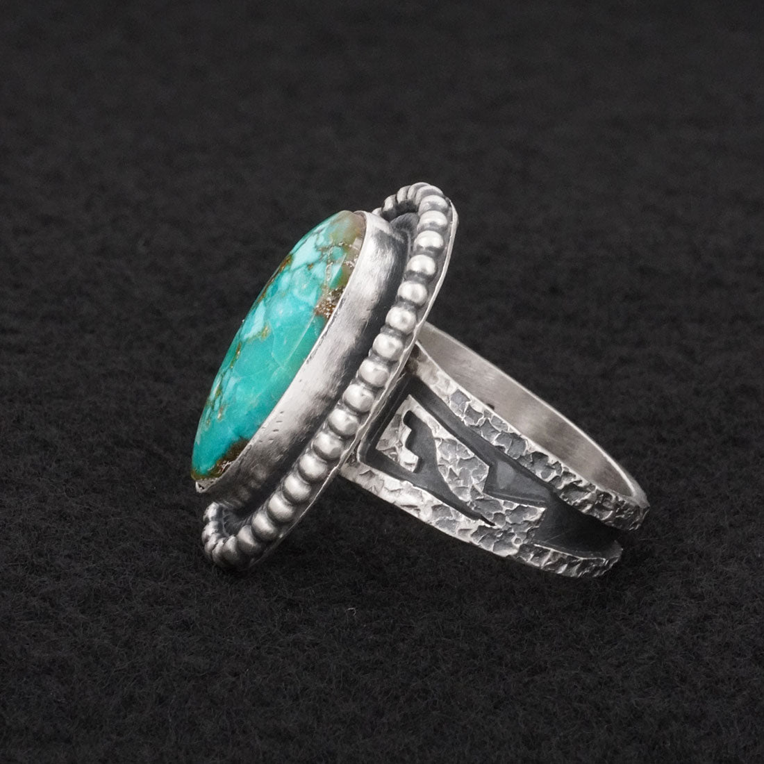 Daniel Benally Turquoise & Sterling Silver Ring Size 10