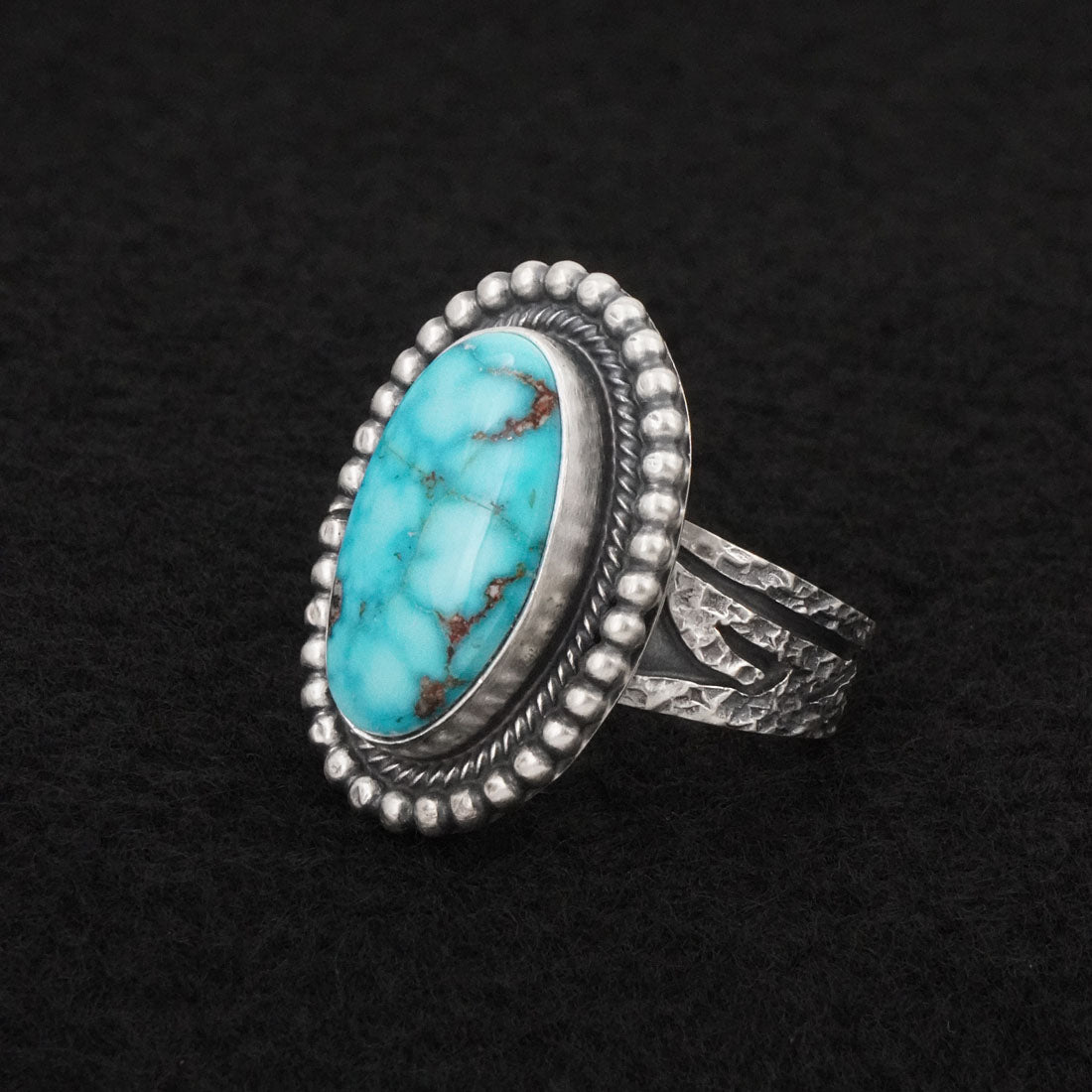 Daniel Benally Turquoise & Sterling Silver Ring Size 8.5