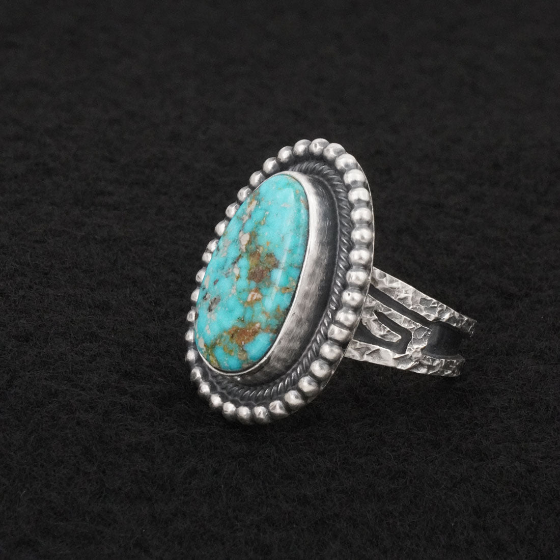 Daniel Benally Turquoise & Sterling Silver Ring Size 7.5