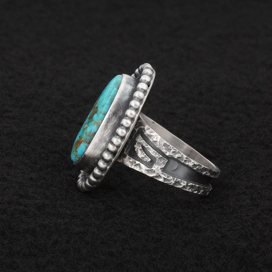 Daniel Benally Turquoise & Sterling Silver Ring Size 7.5