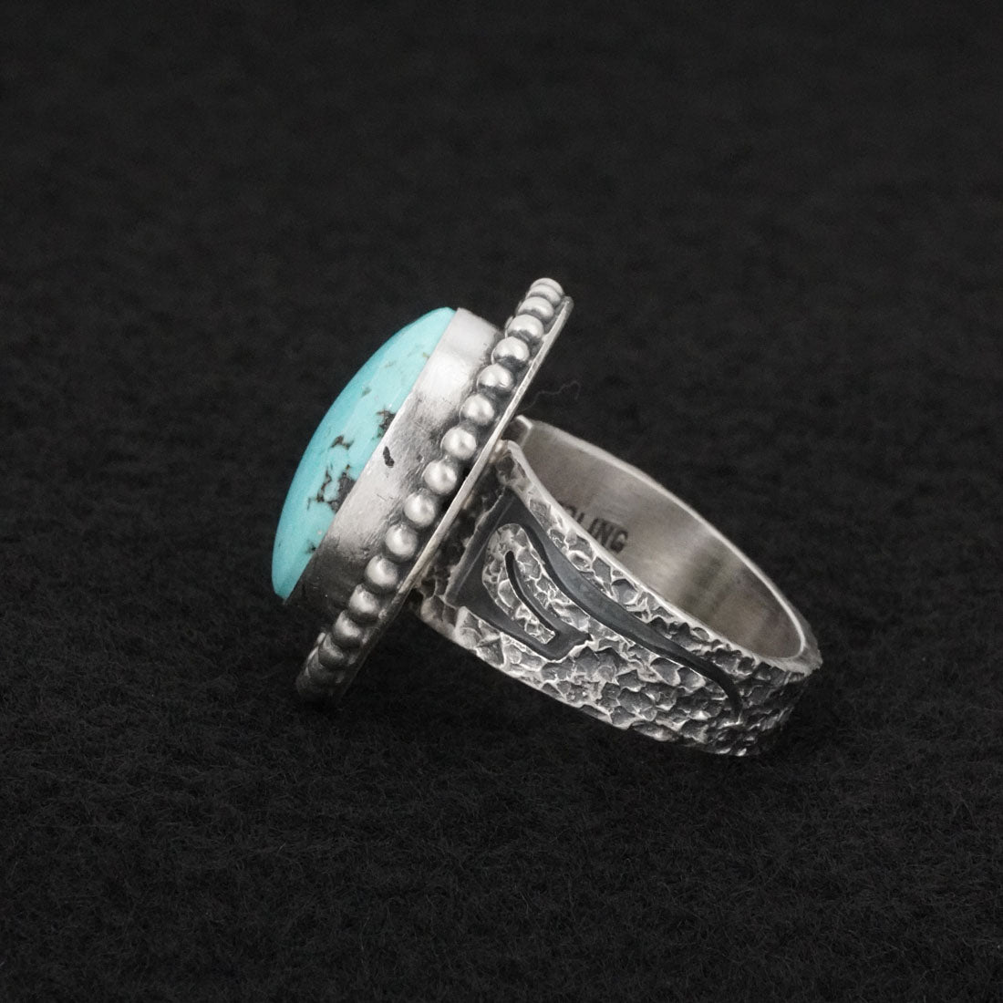 Daniel Benally Turquoise & Sterling Silver Ring Size 8