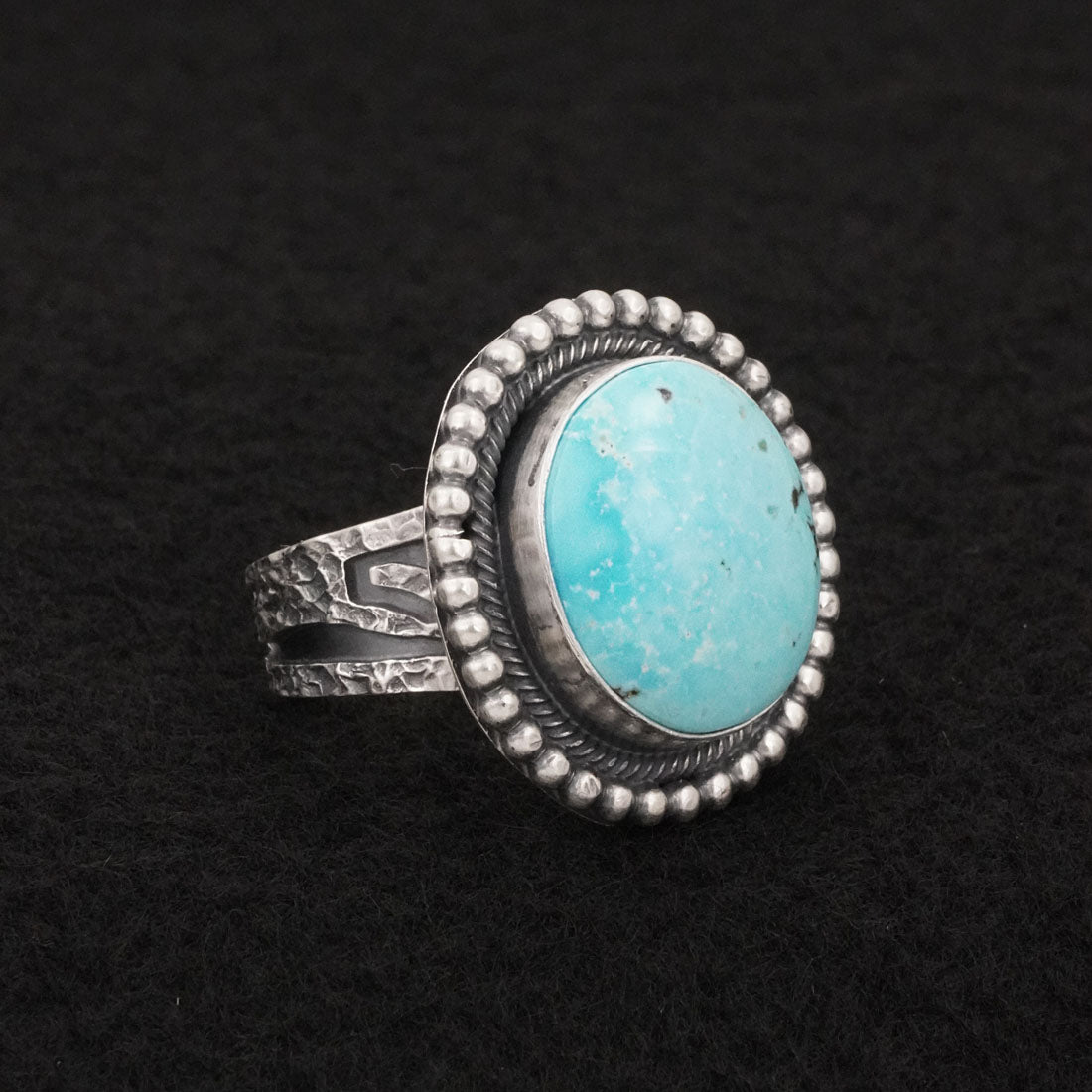Daniel Benally Turquoise & Sterling Silver Ring Size 8