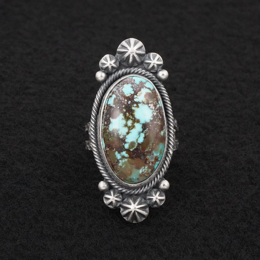 Daniel Benally Turquoise & Sterling Silver Ring Size 6.5