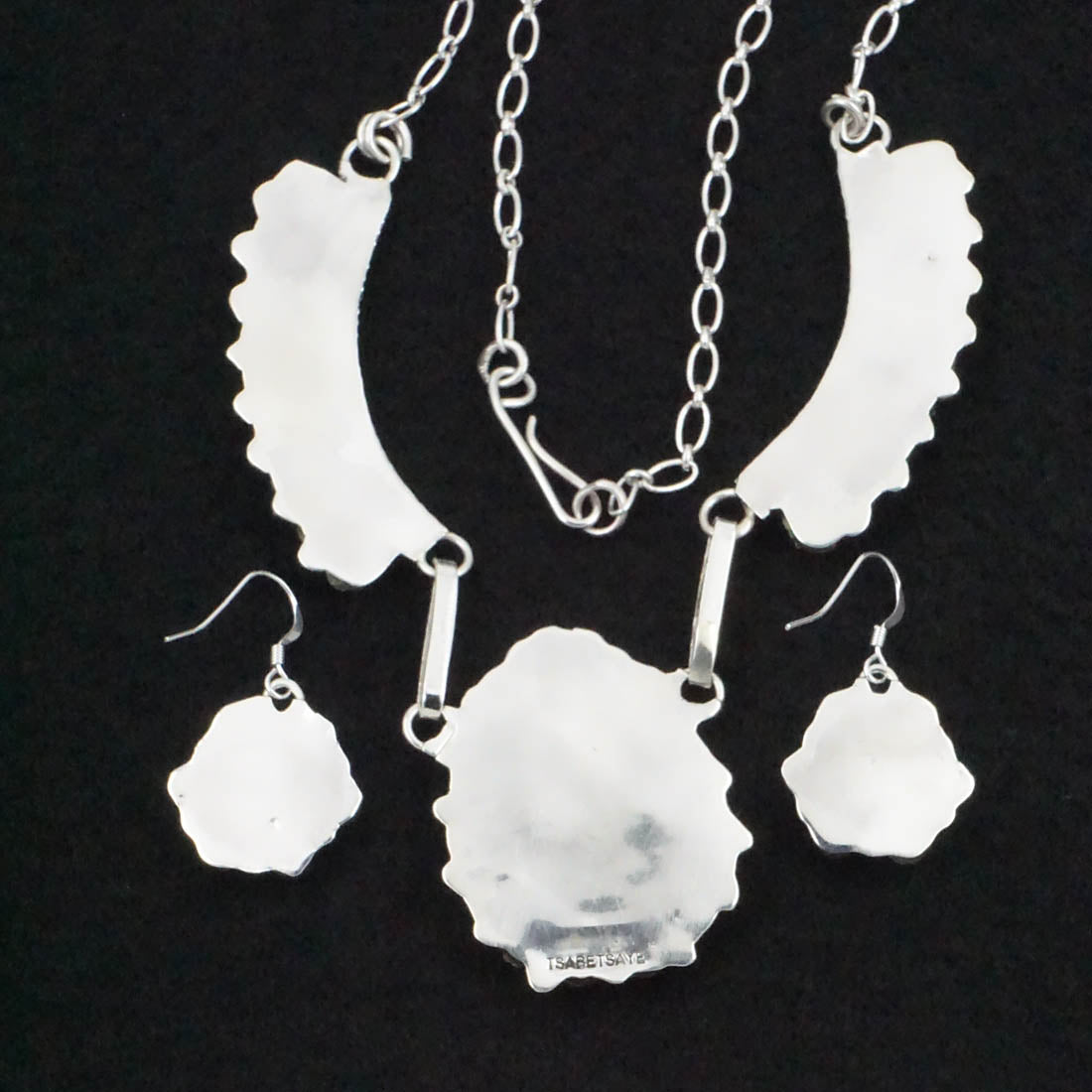 Vangie Tsabetsaye Turquoise & Sterling Silver Necklace & Earrings