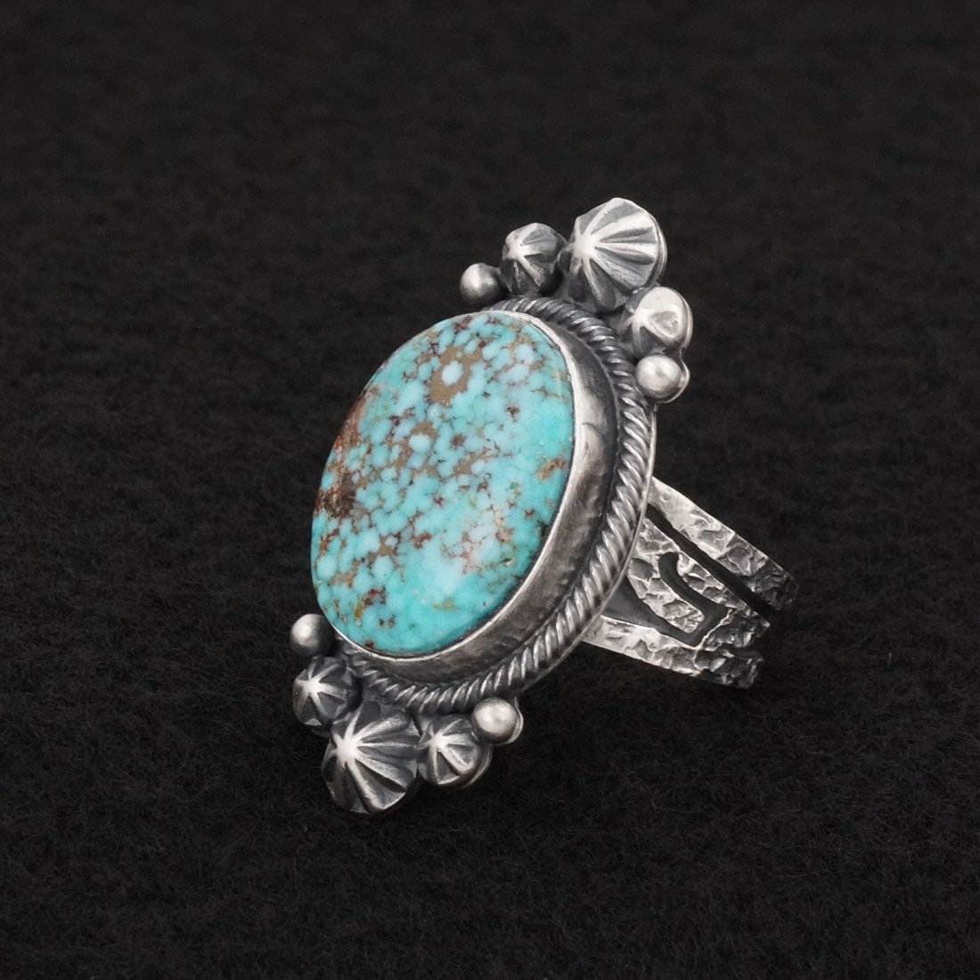 Daniel Benally Turquoise & Sterling Silver Ring Size 7.5