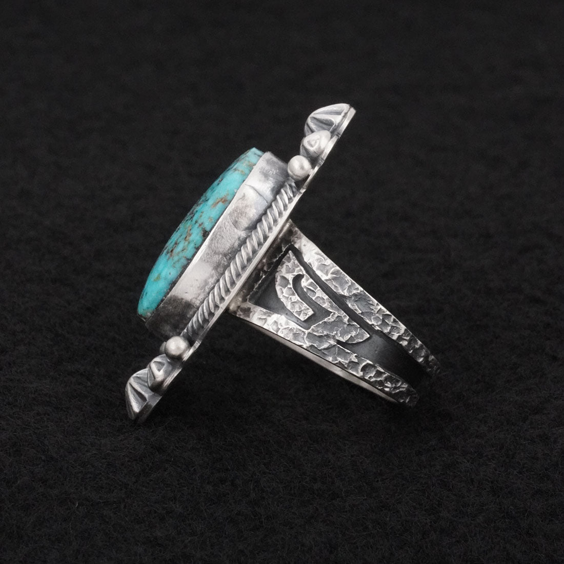 Daniel Benally Turquoise & Sterling Silver Ring Size 7.5