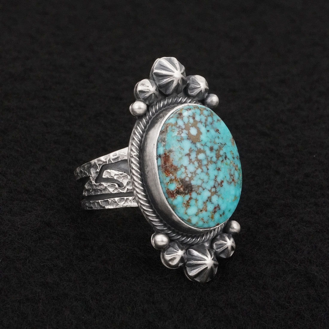 Daniel Benally Turquoise & Sterling Silver Ring Size 7.5