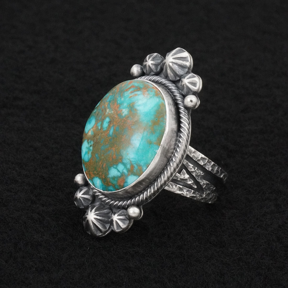 Daniel Benally Turquoise & Sterling Silver Ring Size 7.5