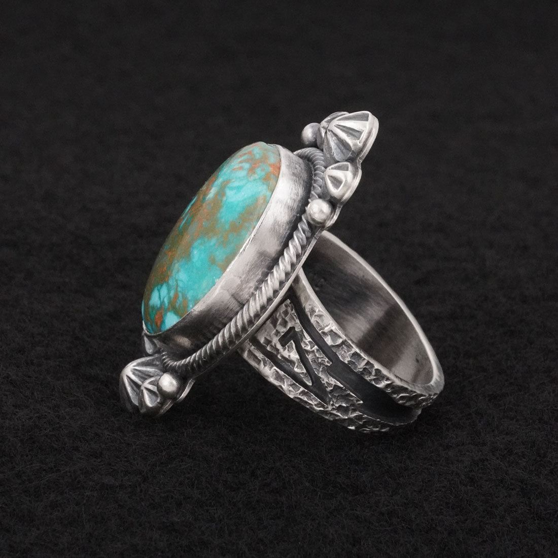 Daniel Benally Turquoise & Sterling Silver Ring Size 7.5