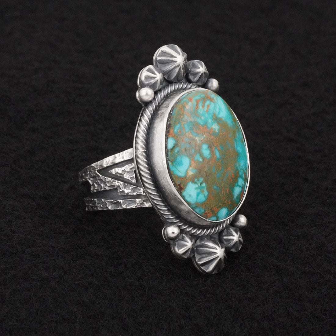 Daniel Benally Turquoise & Sterling Silver Ring Size 7.5