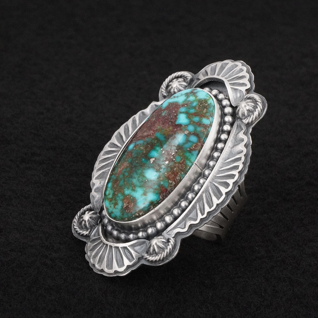 Randy Boyd Turquoise & Sterling Silver Ring Size 7.5