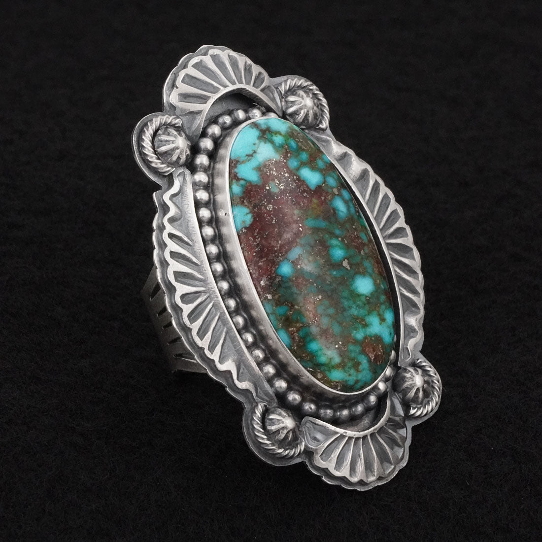 Randy Boyd Turquoise & Sterling Silver Ring Size 7.5