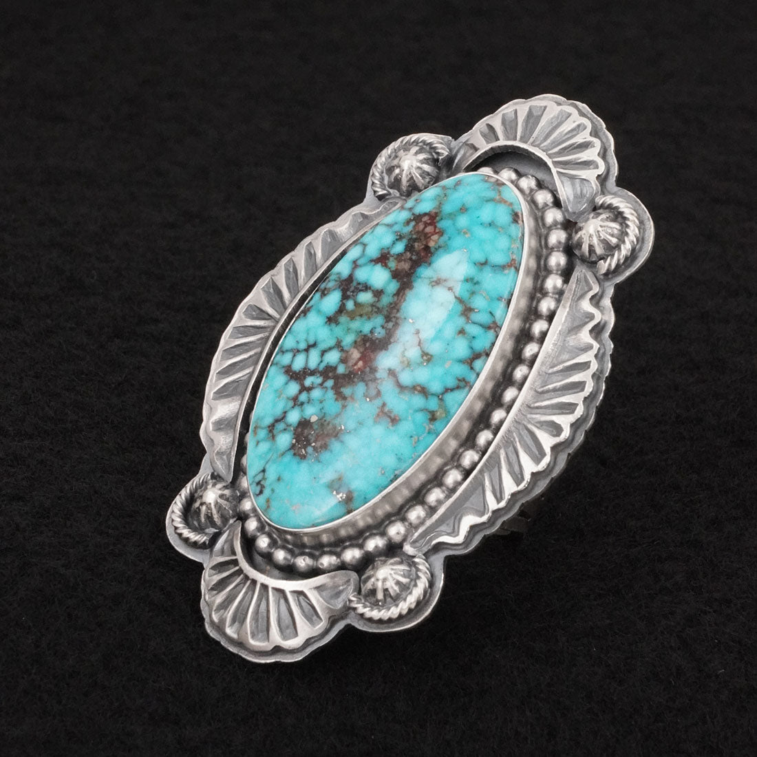 Randy Boyd Turquoise & Sterling Silver Ring Size 6.5