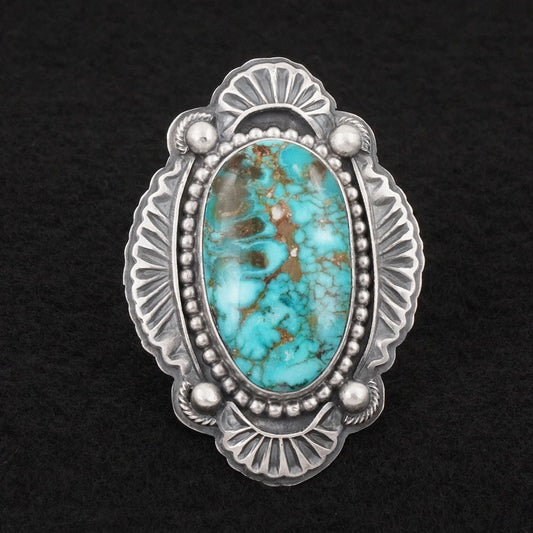 Randy Boyd Turquoise & Sterling Silver Ring Size 6.5