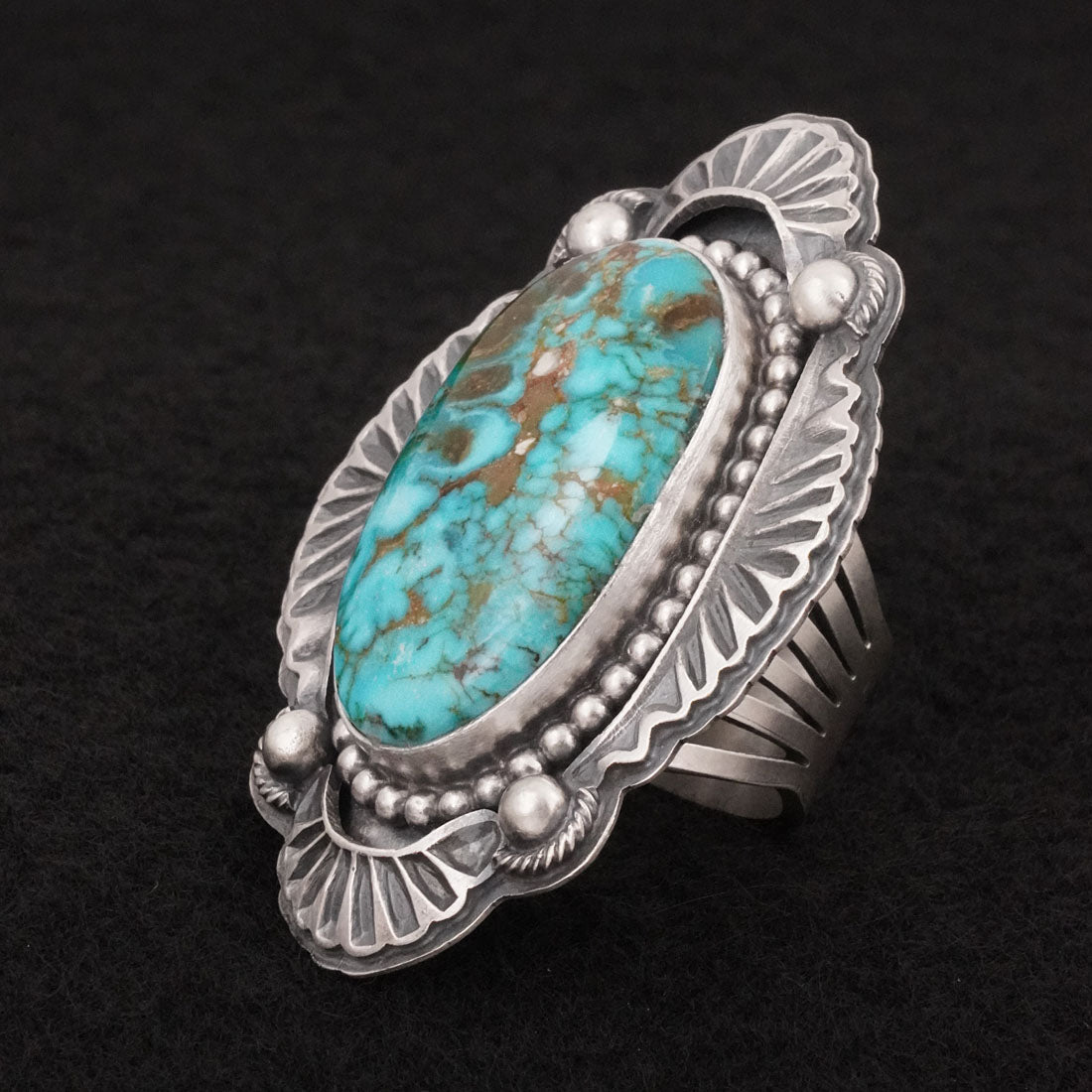 Randy Boyd Turquoise & Sterling Silver Ring Size 6.5