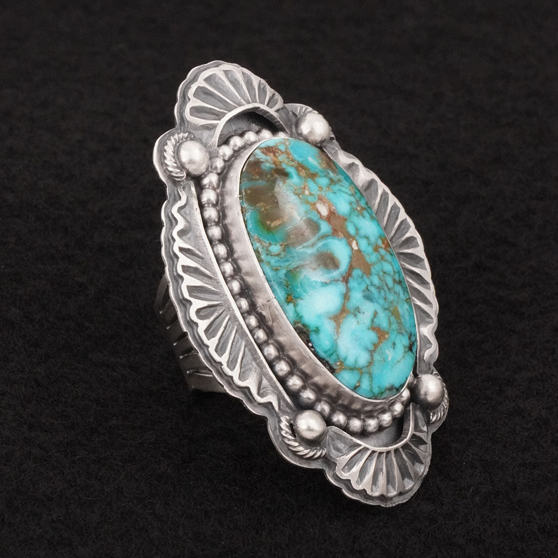 Randy Boyd Turquoise & Sterling Silver Ring Size 6.5