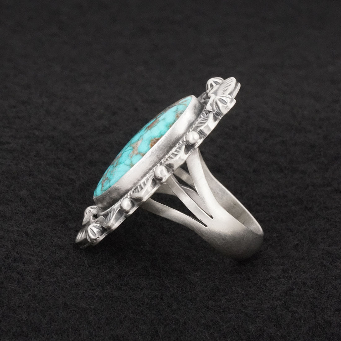 Jackson Hoskie Turquoise & Sterling Silver Ring Size 9