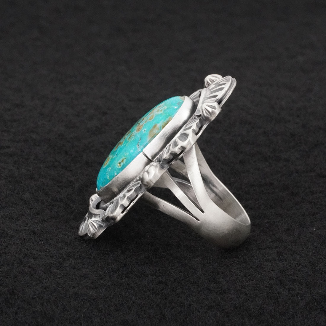 Jackson Hoskie Turquoise & Sterling Silver Ring Size 7.5