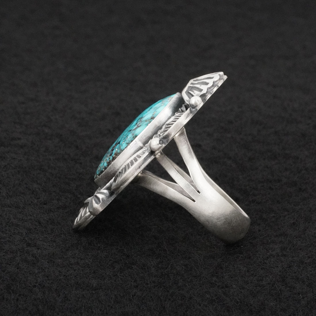 Jackson Hoskie Turquoise & Sterling Silver Ring Size 9