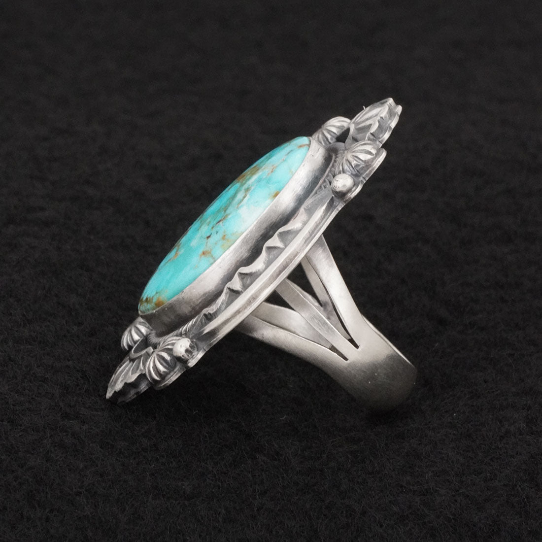 Jackson Hoskie Turquoise & Sterling Silver Ring Size 7
