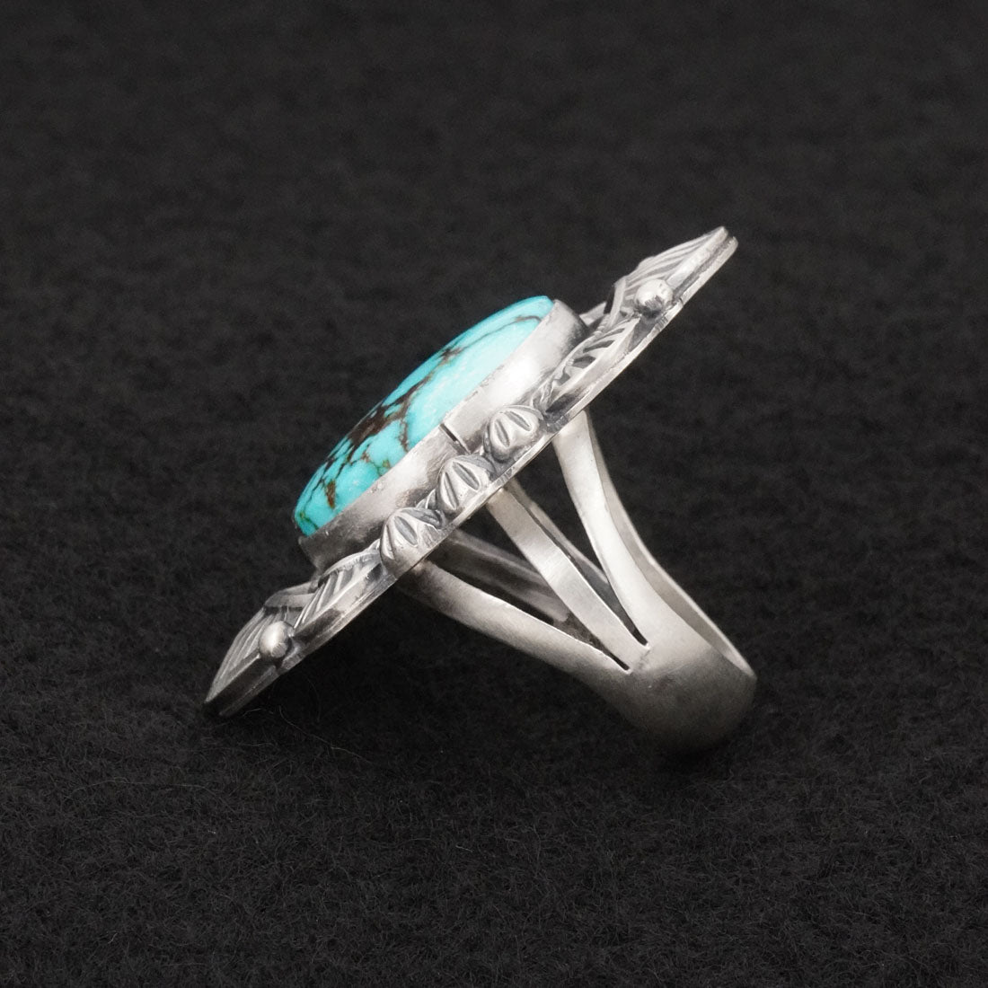 Jackson Hoskie Turquoise & Sterling Silver Ring Size 7
