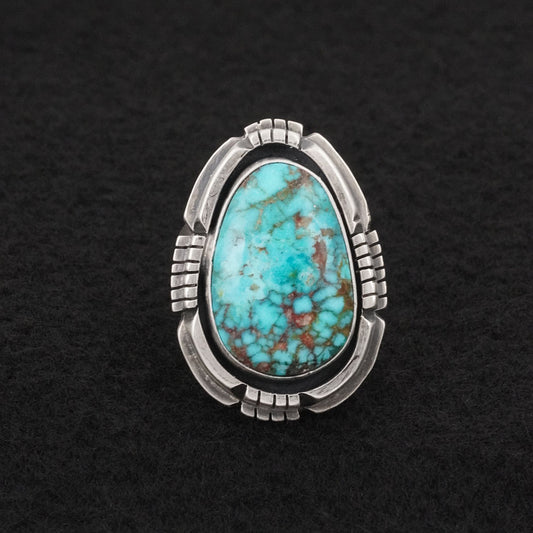 Paul Livingston Turquoise & Sterling Silver Ring Size 7