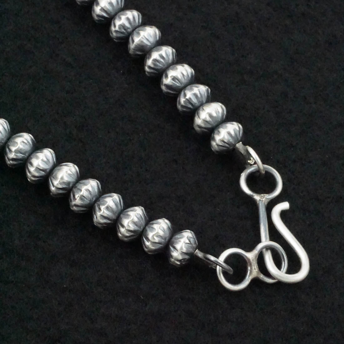 Crystal Haley Sterling Silver Navajo Pearl Necklace 28"