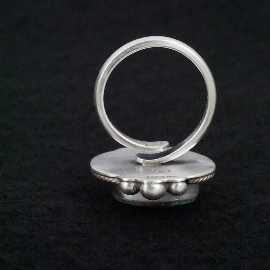 Kathleen Livingston Turquoise & Sterling Silver Ring Size Adjustable