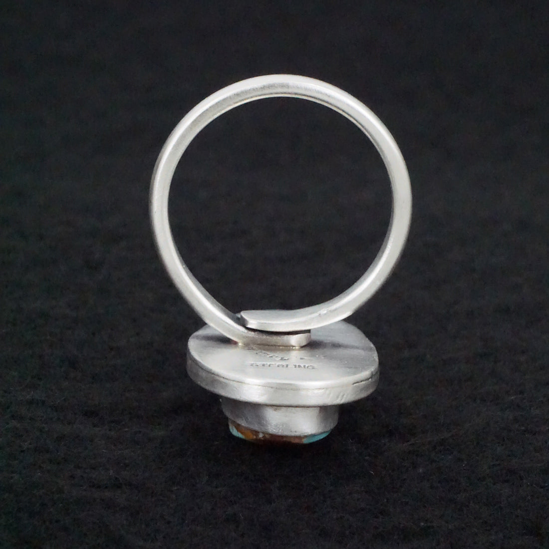 Kathleen Livingston Turquoise & Sterling Silver Ring Size Adjustable